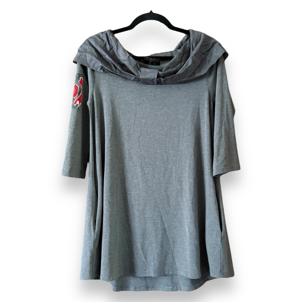 La Le Gray Lagenlook Tunic Top Size Small